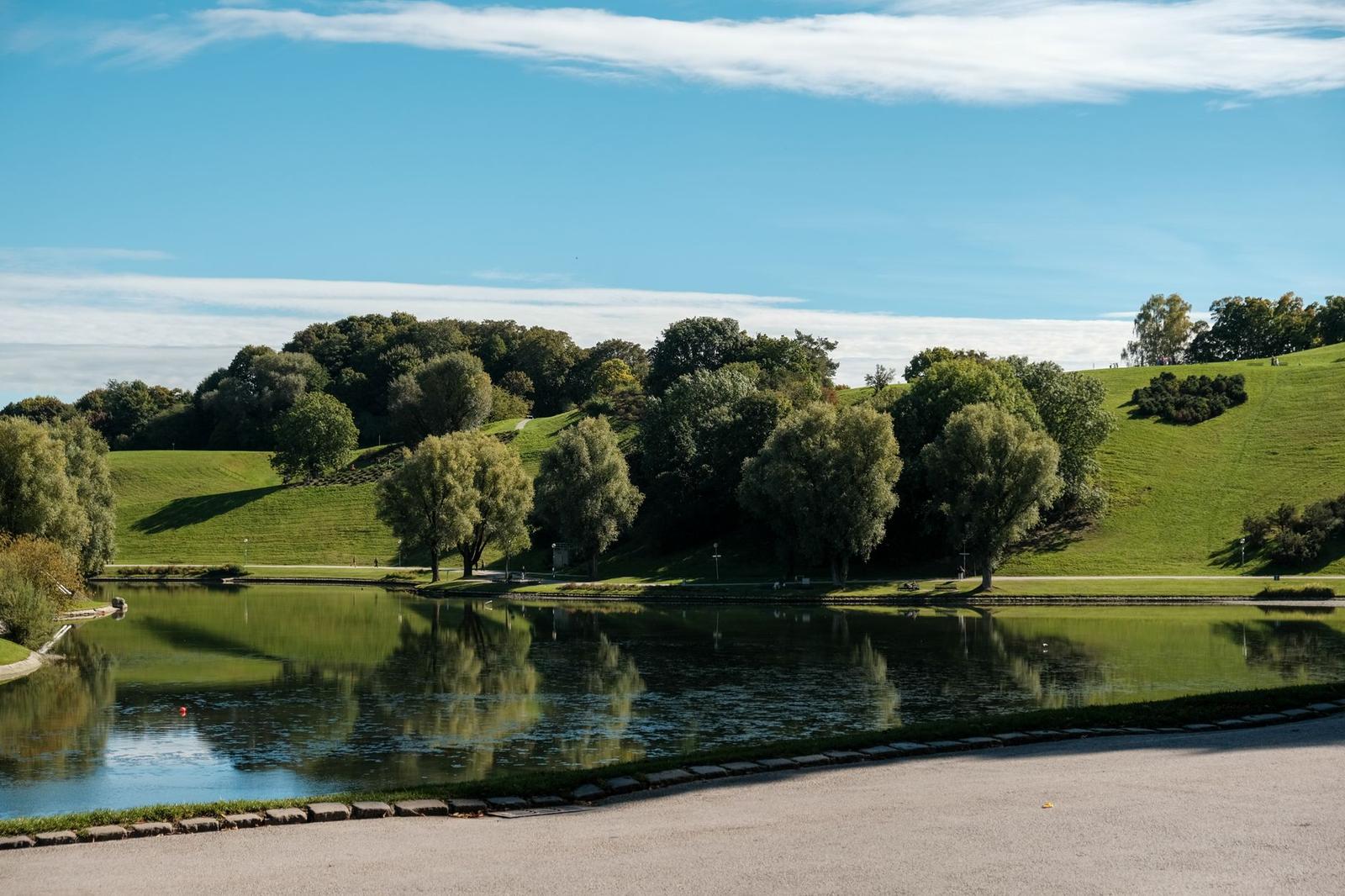 Serene Landscape of Munich S Olympia Park